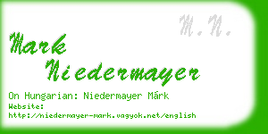 mark niedermayer business card